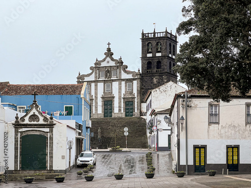 The church of Nossa Senhora da Estrela in Ribeira Grande, the second largest city of the Sao Miguel island, in Azores archipelago photo