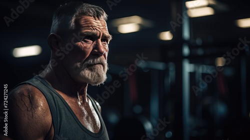Senior man in the gym © Michael