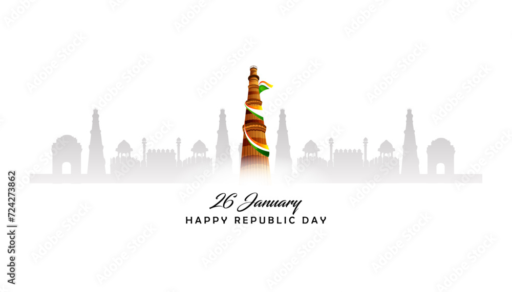 Fototapeta premium Happy Republic Day India