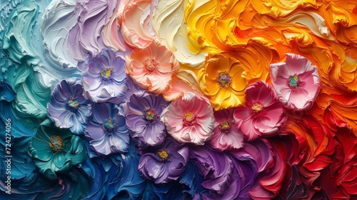 colorful flowers backdrop wallpaper © Barbara Taylor