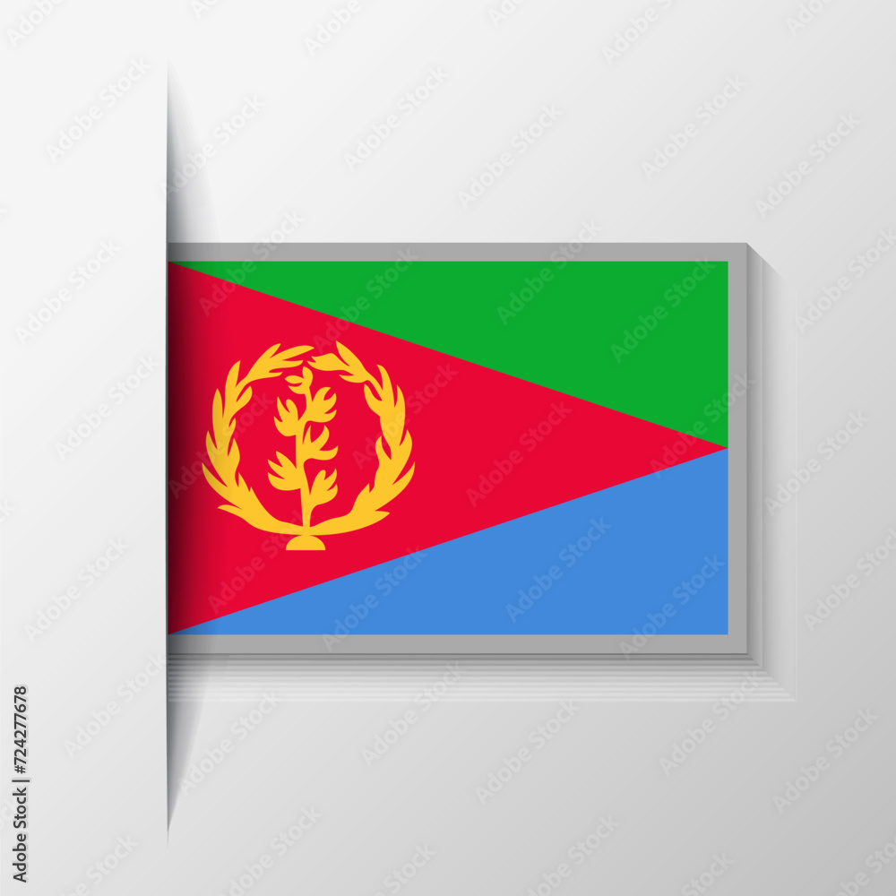 Fototapeta premium Vector Rectangular Eritrea Flag Background