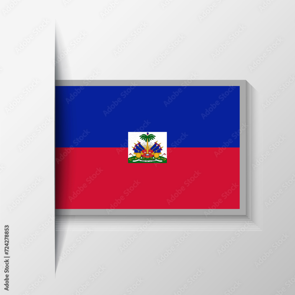 Vector Rectangular Haiti Flag Background Vector Rectangular Haiti Flag Background
