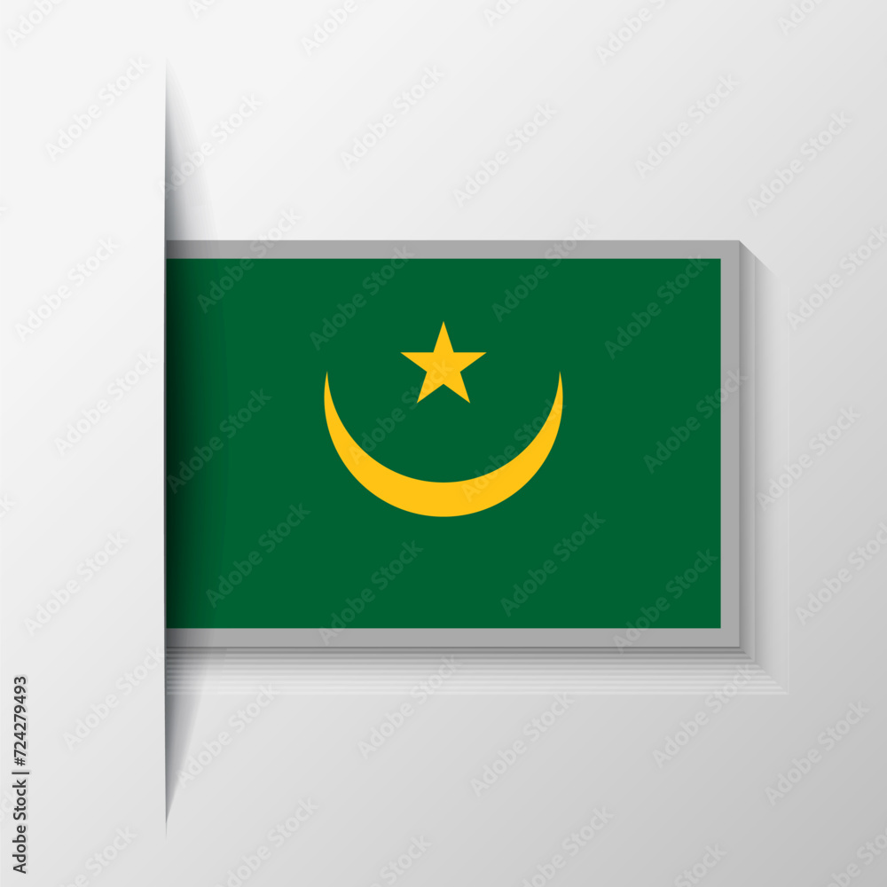 Vector Rectangular Mauritania Flag Background Vector Rectangular Mauritania Flag Background