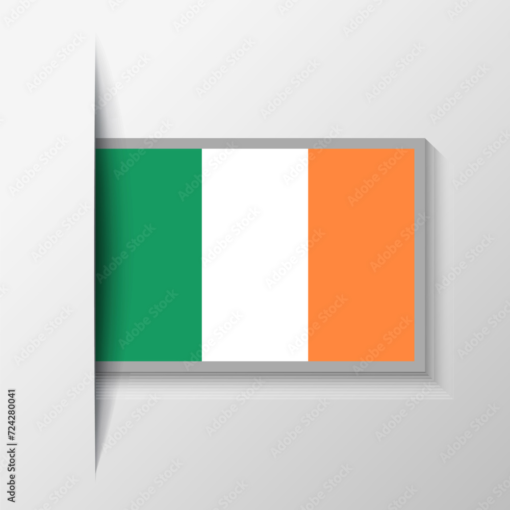 Vector Rectangular Ireland Flag Background