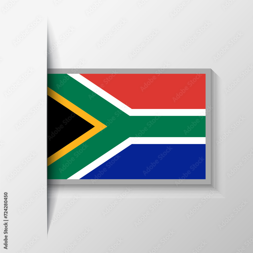 Vector Rectangular South Africa Flag Background