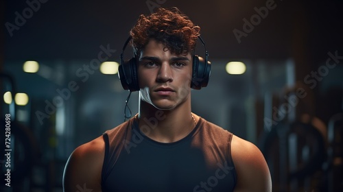 Young man in the gym