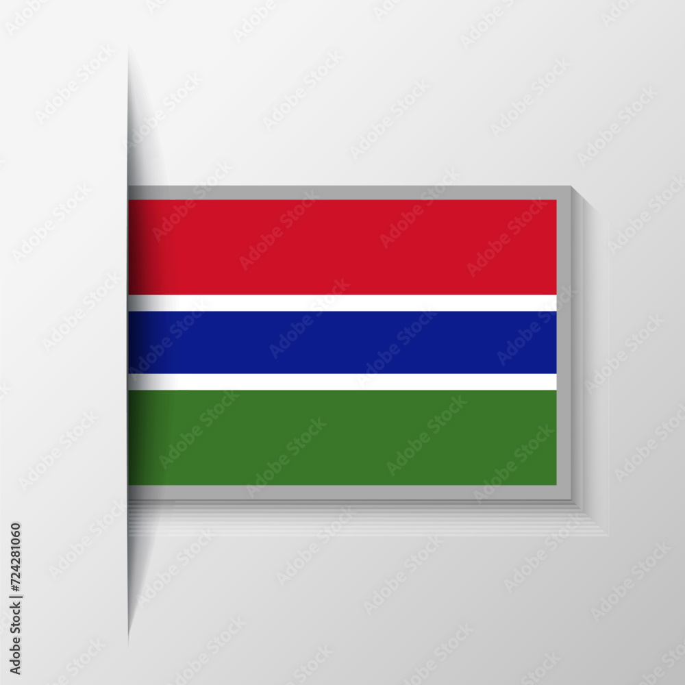 Vector Rectangular Gambia Flag Background Vector Rectangular Gambia Flag Background