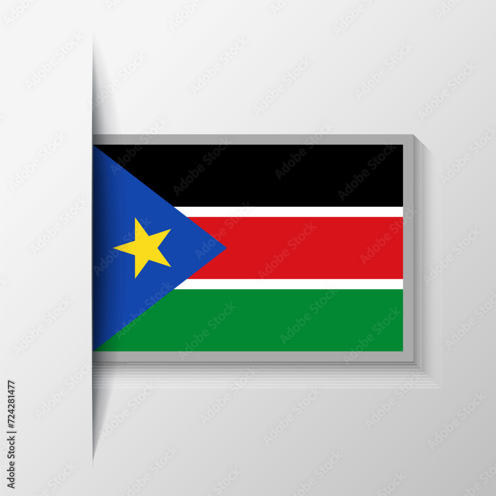 Obraz premium Vector Rectangular South Sudan Flag Background