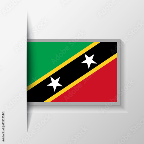 Free Download Vector Rectangular Saint kitts and Nevis Flag Background - GFXLoad