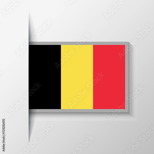 Vector Rectangular Belgium Flag Background