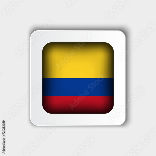 Colombia Flag Button Flat Design Free Download Colombia Flag Button Flat Design - GFXLoad