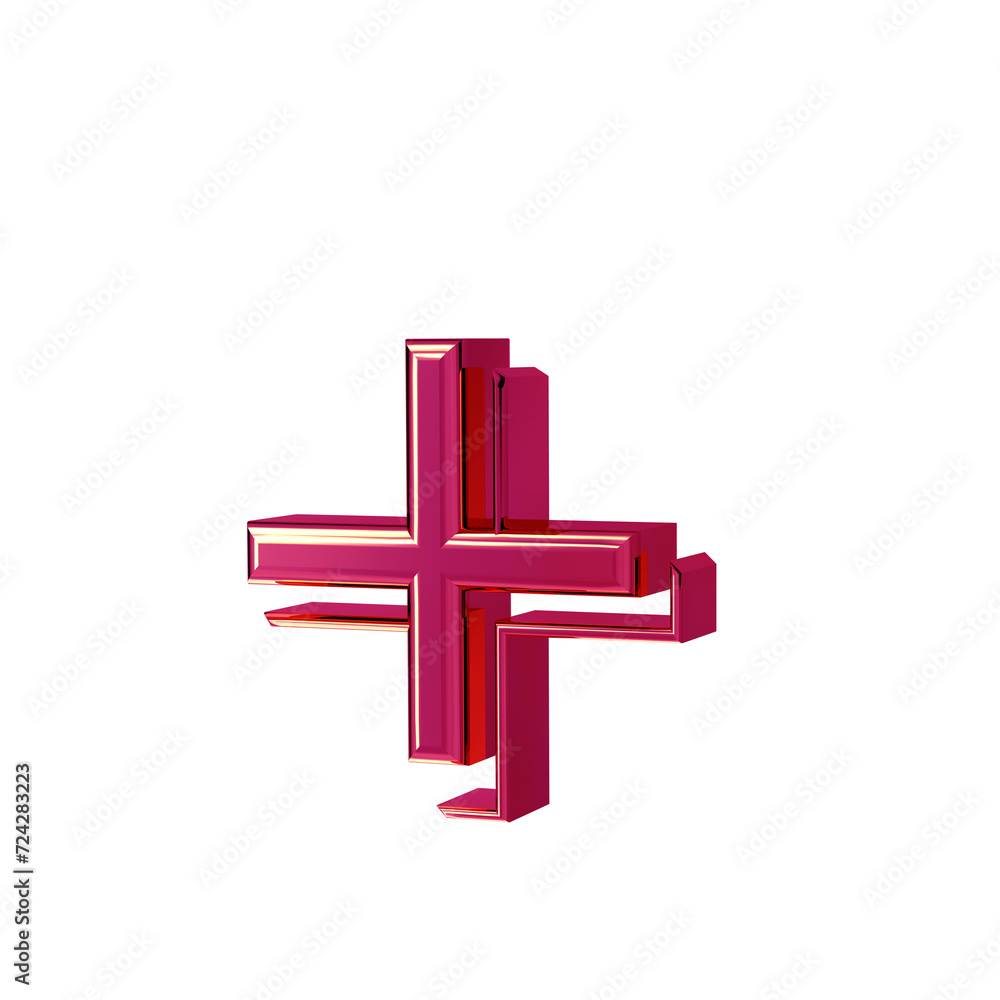 Obraz premium Pink letters view from right