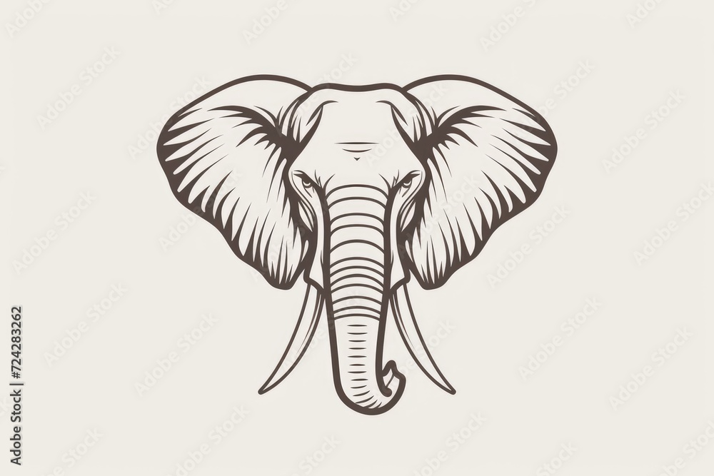 A stunning sketch of a majestic elephant captured in intricate line art, showcasing the beauty of this magnificent animal through detailed illustration A stunning sketch of a majestic elephant captured in intricate line art, showcasing the beauty of this magnificent animal through detailed illustration