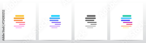 Horizontal Lines Thick And Thin Letter Logo Design S