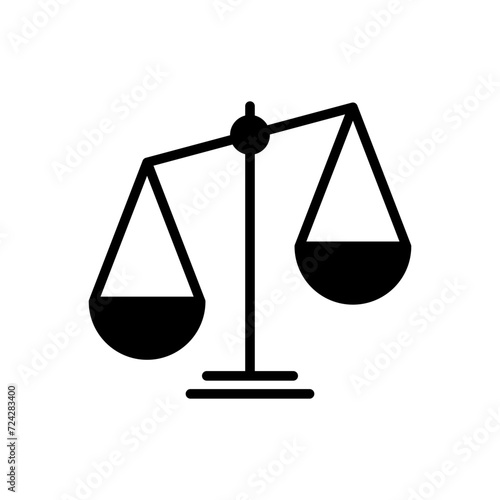 Scales icon vector. Law scale icon. Scales vector icon. Justice