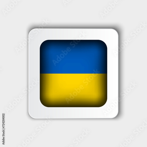 Free Download Ukraine Flag Button Flat Design - GFXLoad