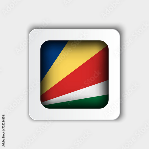 Free Download Seychelles Flag Button Flat Design - GFXLoad