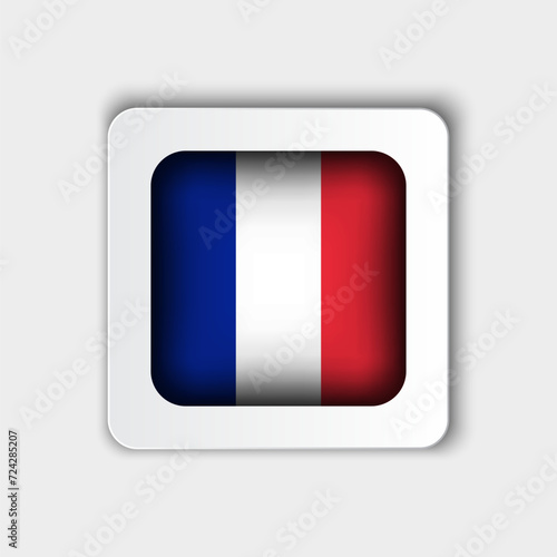 France Flag Button Flat Design Free Download France Flag Button Flat Design - GFXLoad