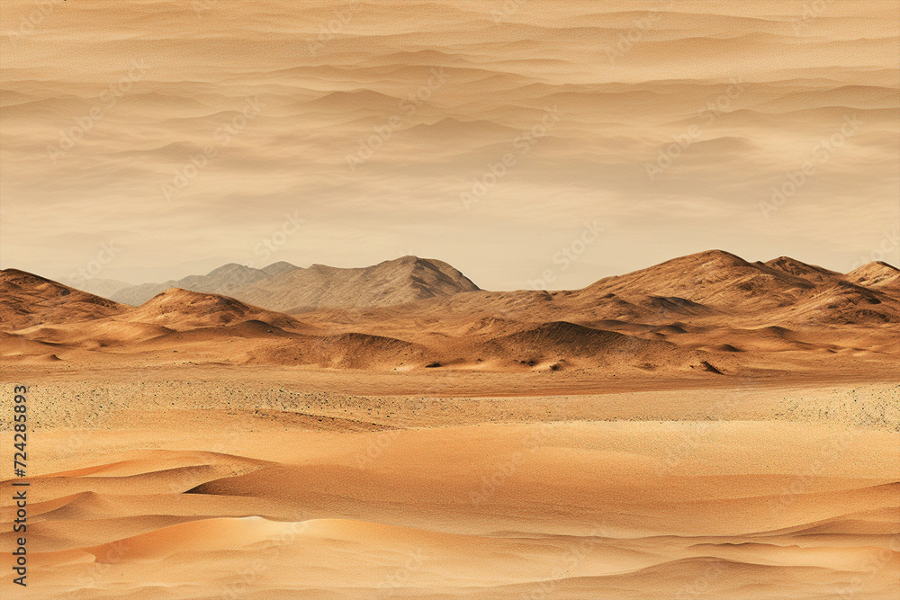 Fototapeta premium hot desert landscape background wall texture pattern seamless wallpaper.