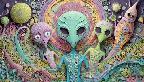 Alien Paper Art