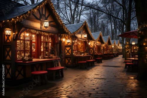 Street cafe in the old town of Vilnius, Lithuania.