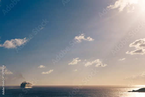 St Maartin, Netherlands 04232018  Royal Caribbean Cruise Line Oasis of the Seas leaving Great Bay, Phillipsburg.