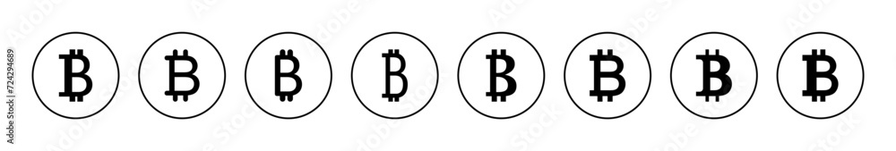 Bitcoin icon vector. bitcoin sign and symbol. payment symbol. cryptocurrency logo Bitcoin icon vector. bitcoin sign and symbol. payment symbol. cryptocurrency logo