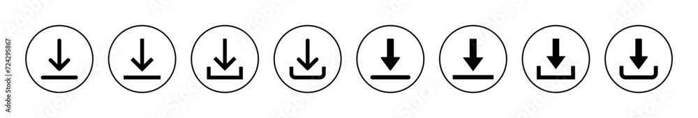 Download icon vector. Download sign and symbol Download icon vector. Download sign and symbol