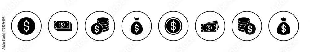 Money icon vector. Money sign and symbol Money icon vector. Money sign and symbol