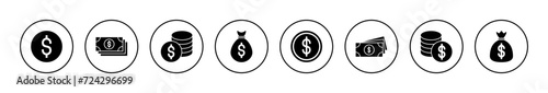 Money icon vector. Money sign and symbol
