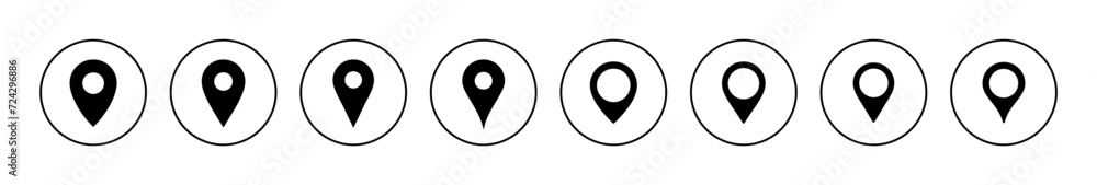 Pin icon vector. Location sign and symbol. destination icon. map pin Pin icon vector. Location sign and symbol. destination icon. map pin