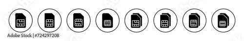Sim card icon vector. dual sim card sign and symbol
