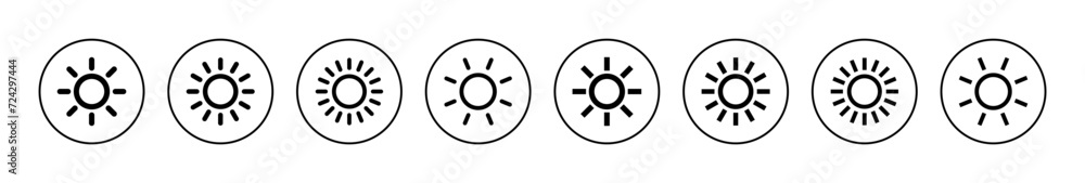 Sun icon vector. Brightness sign and symbol Sun icon vector. Brightness sign and symbol