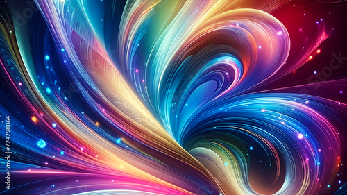 Abstract Texture Computer Wallpaper and Background with Waves and Curves in Vivid Colors. Artistic Pattern Design for tablet  Romantic Hue  Elegant Gloss  Vibrant Sheen  Spiral  Twirl  Vortex