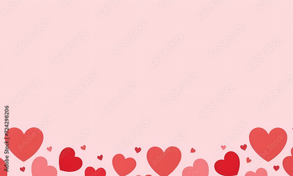 valentine background with hearts on the side