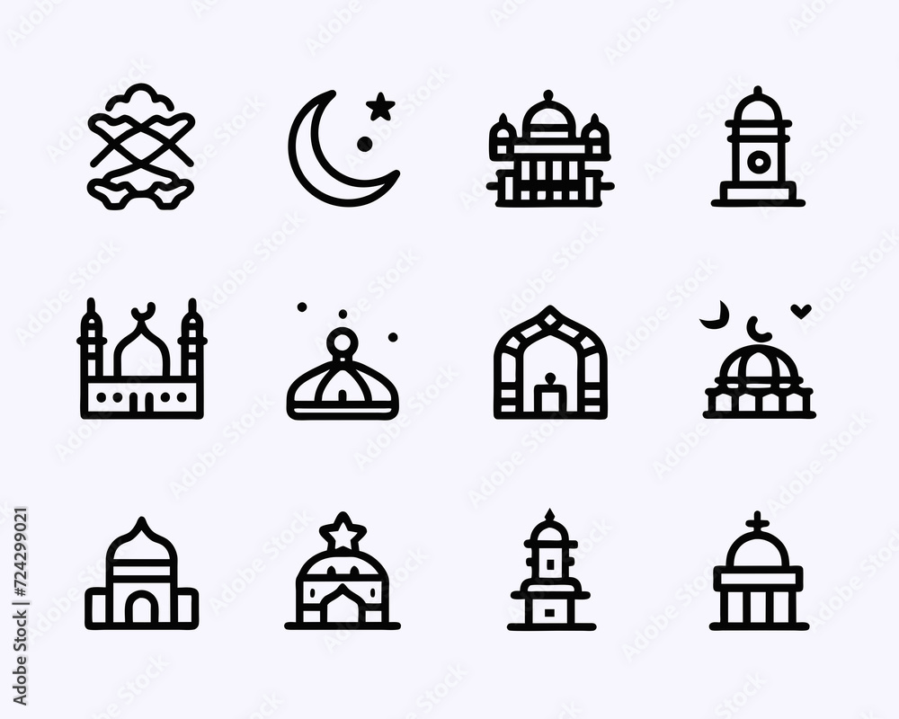 Fototapeta premium icon sheet ramadhan