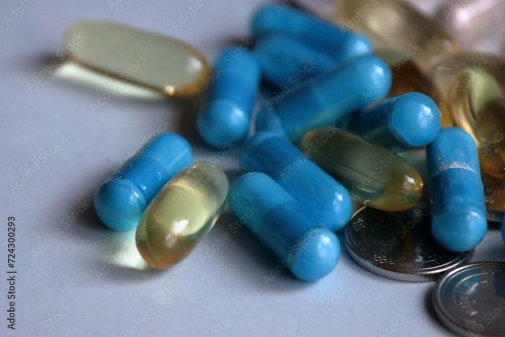 pills on a white pills on a white