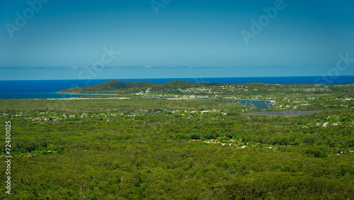 Noosa coastline as seen from Mount Tinbeerwah lookout point