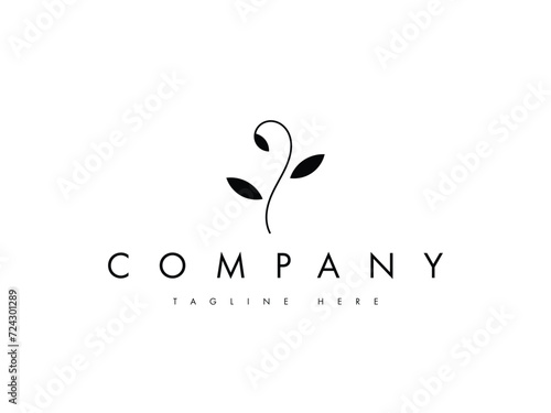 creative sprout leaf eco logo design