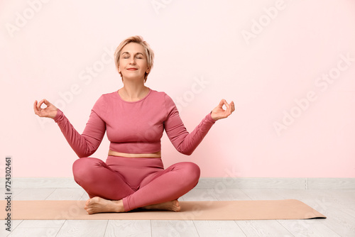 Portrait of meditating matu...