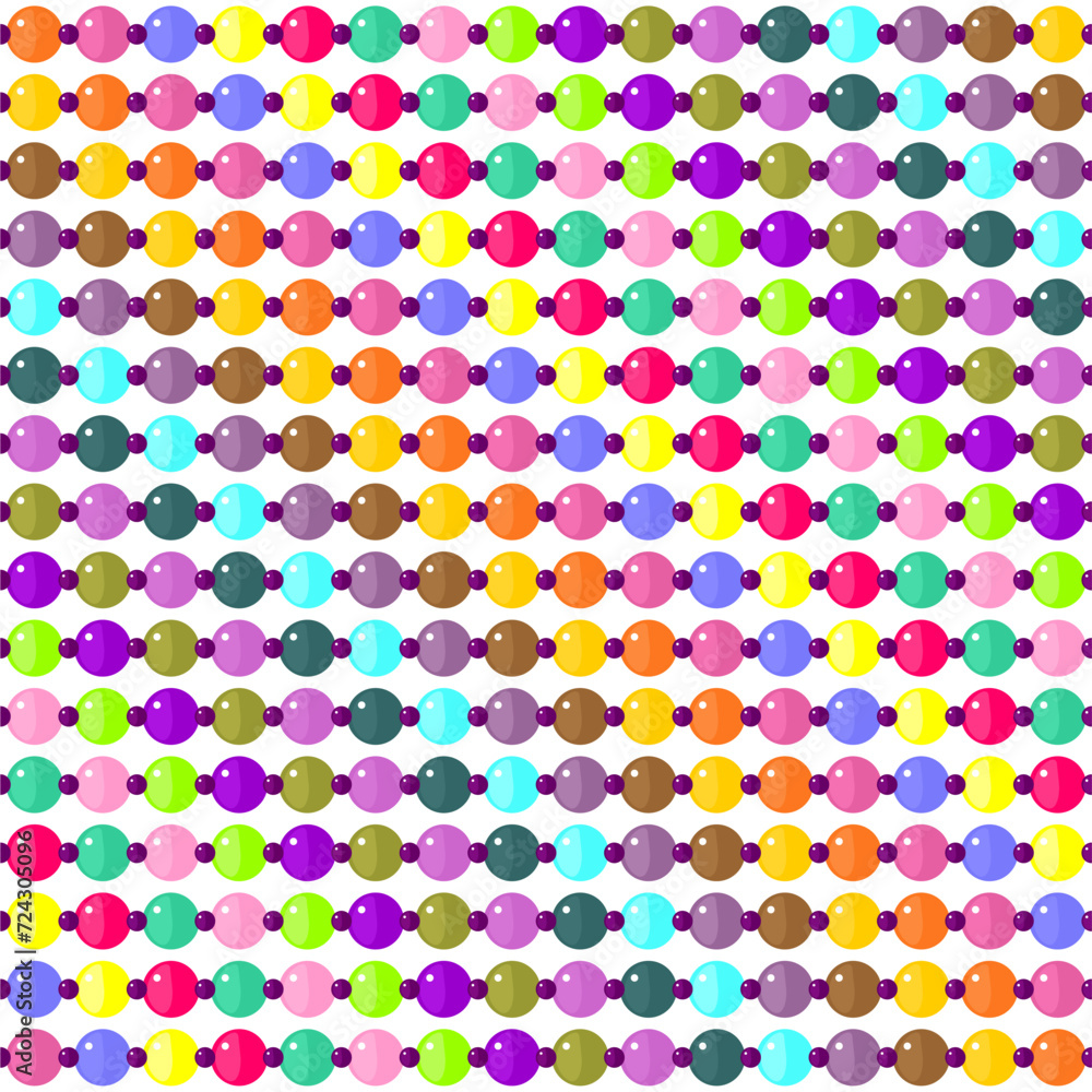 Wallpaper print with beads on white art decor design Wallpaper print with beads on white art decor design