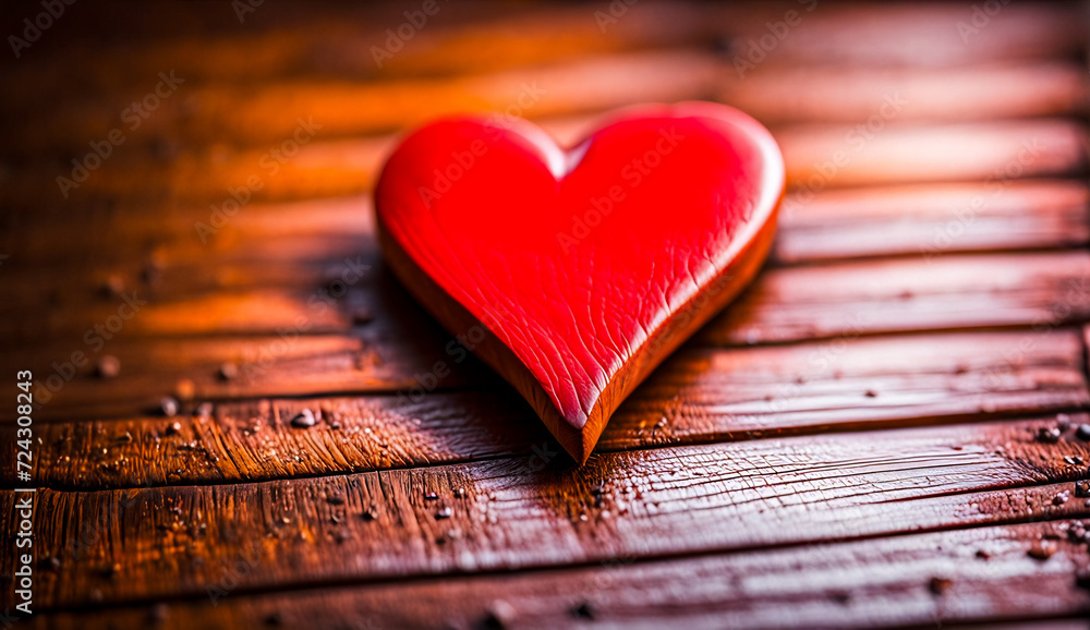 red heart background, romantic abstract wallpaper, valentines background, copy space