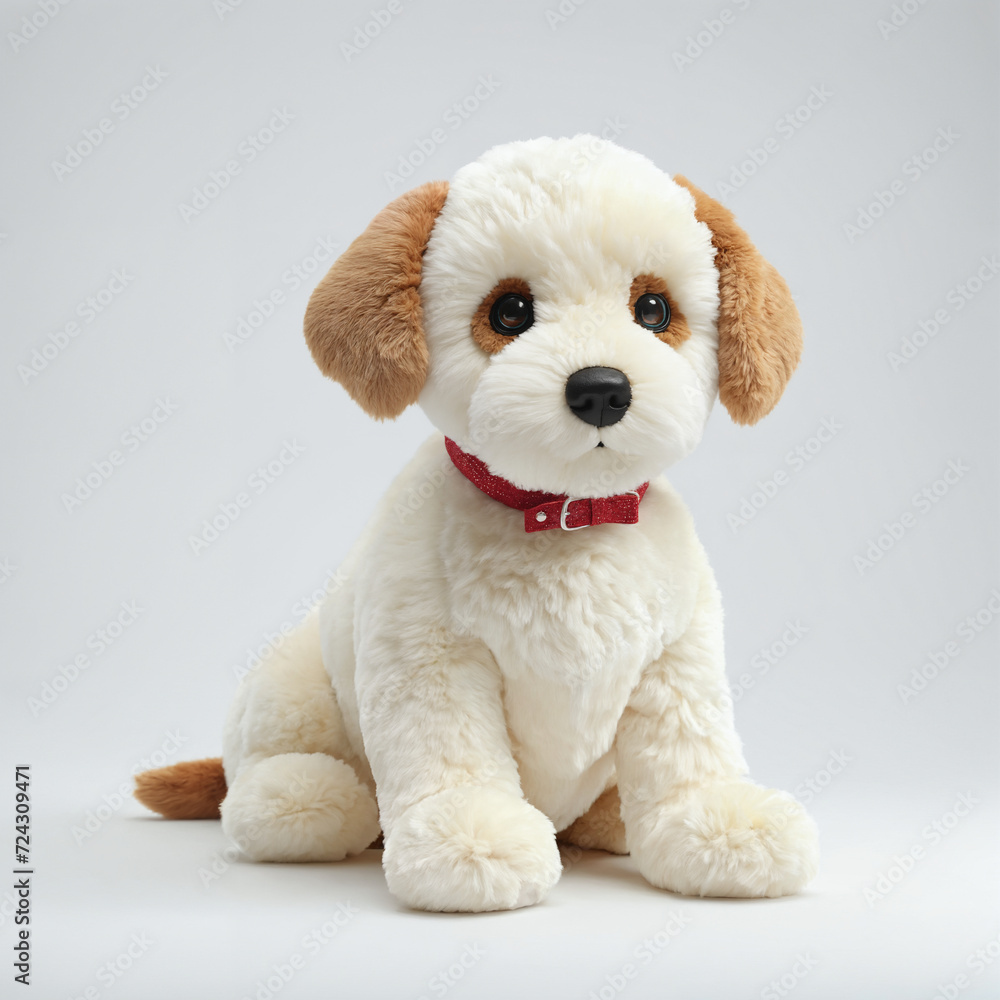 Puppy dog Stuffed Animal plush Toy doll, 3D render, Al Enhanced Puppy dog Stuffed Animal plush Toy doll, 3D render, Al Enhanced