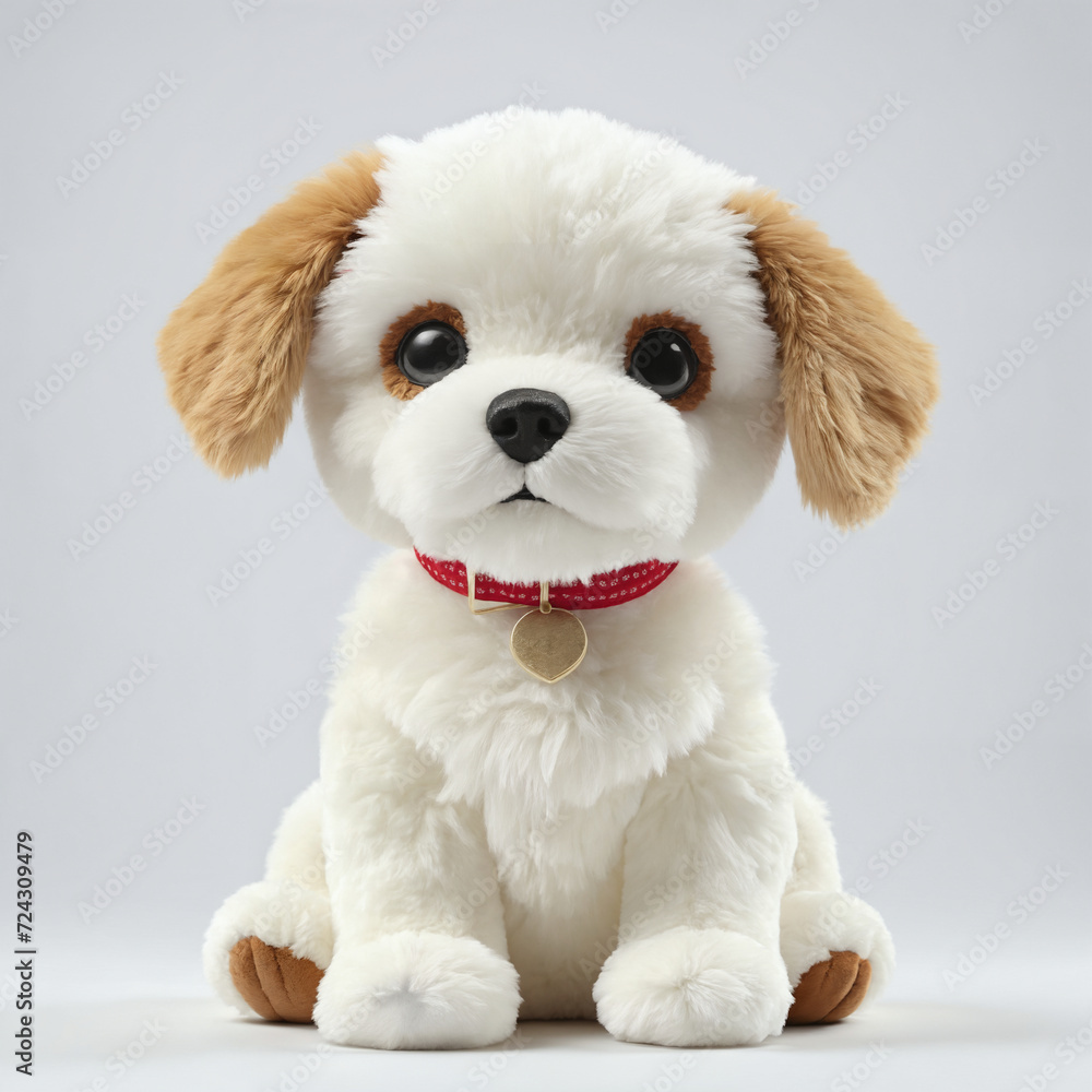 Puppy dog Stuffed Animal plush Toy doll, 3D render, Al Enhanced Puppy dog Stuffed Animal plush Toy doll, 3D render, Al Enhanced