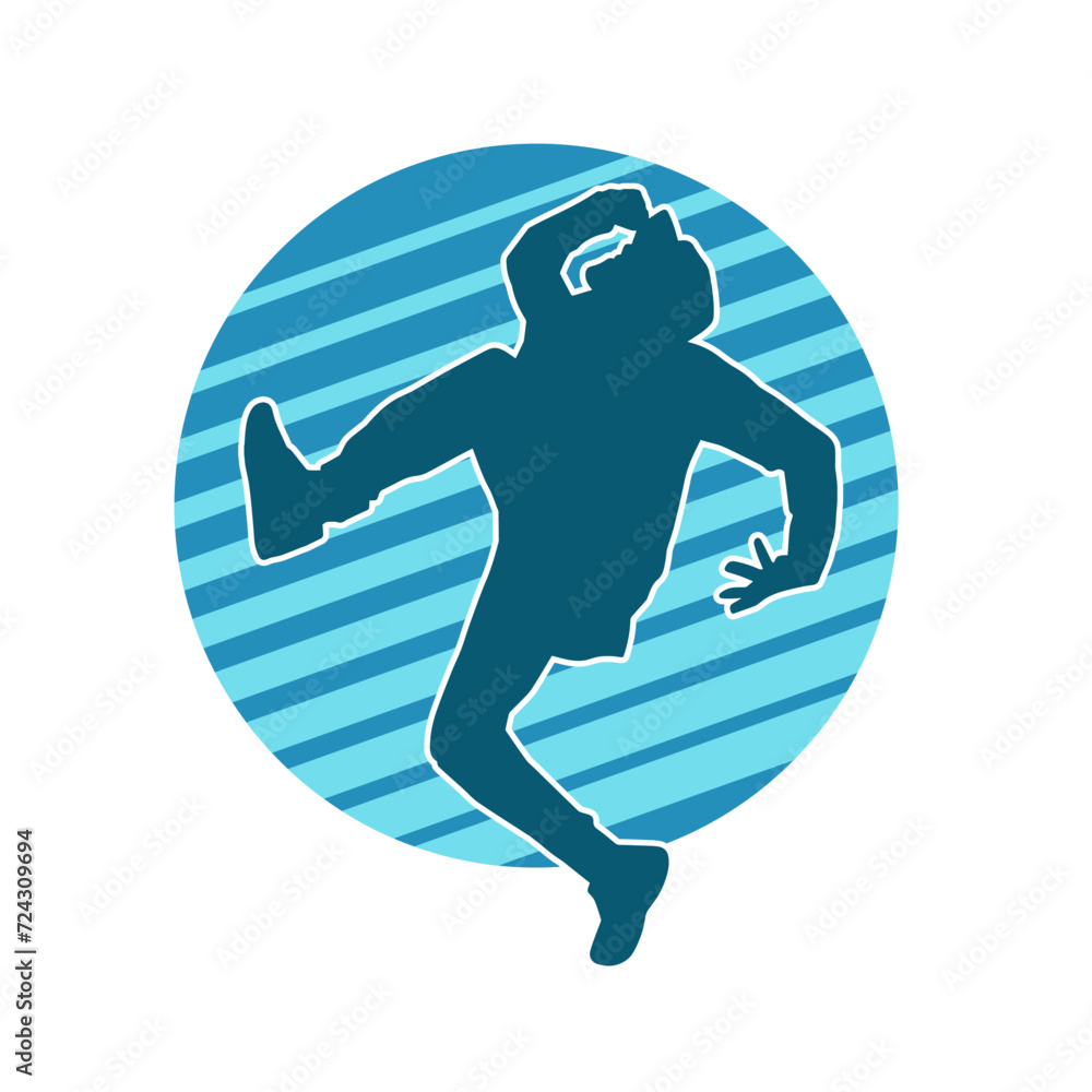 Silhouette of a male dancer in action pose. Silhouette of a slim man in dancing pose.
Silhouette of a male dancer in action pose. Silhouette of a slim man in dancing pose.