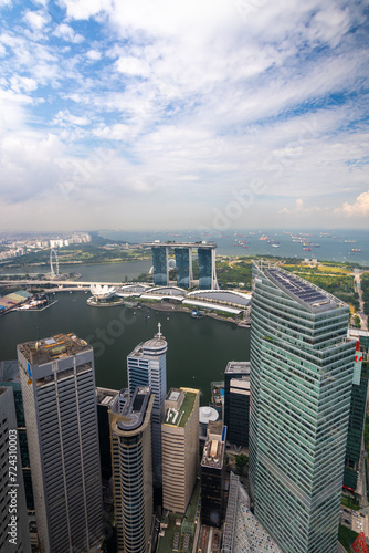 Photography Singapore Marina seen from CapitaSpring - one of the buildings in Downtown