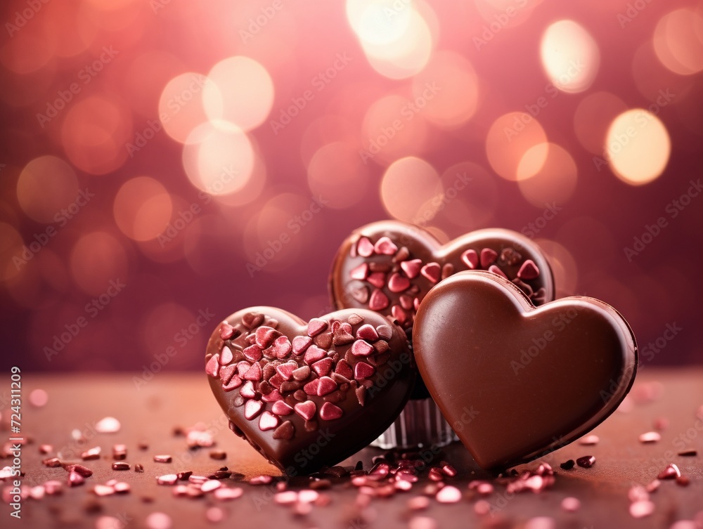 Valentines day heart shape chocolates Valentines day heart shape chocolates