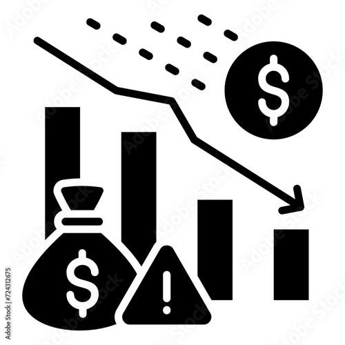 Recession Impact Icon Element For Design