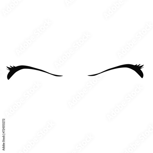 Design the shape of the eye brow. Perfect for card elements, stickers, social media, cartoons