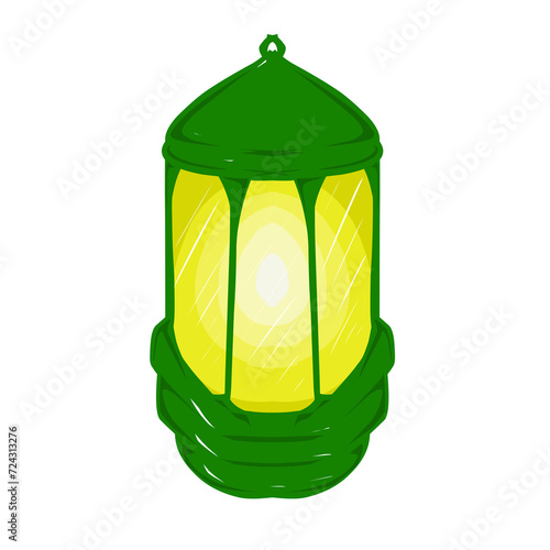 The green lantern design has a Ramadan and Islamic holiday theme. Perfect for posters, banners, stickers, wallpapers, backgrounds